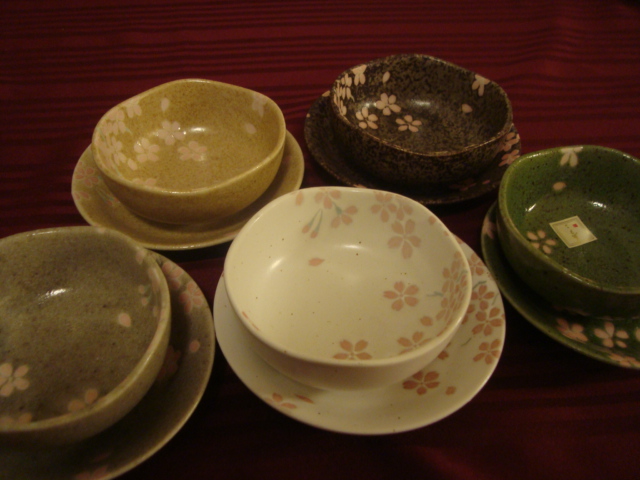 Japanese Sakura design bowls