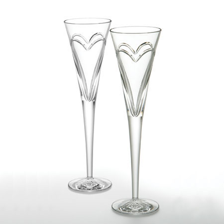 Waterford Wishes Love and Romance Flutes, Set of 2