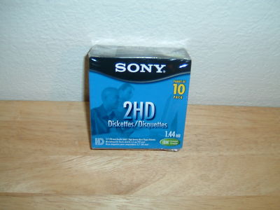 Sony 2HD 3.5\" Double Sided/High Density Micro Floppy Diskettes