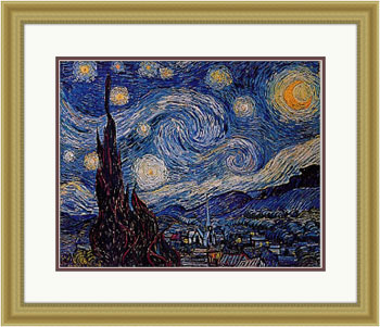 Vincent van Gogh Gold Framed Picture- The Starry Night (1889)