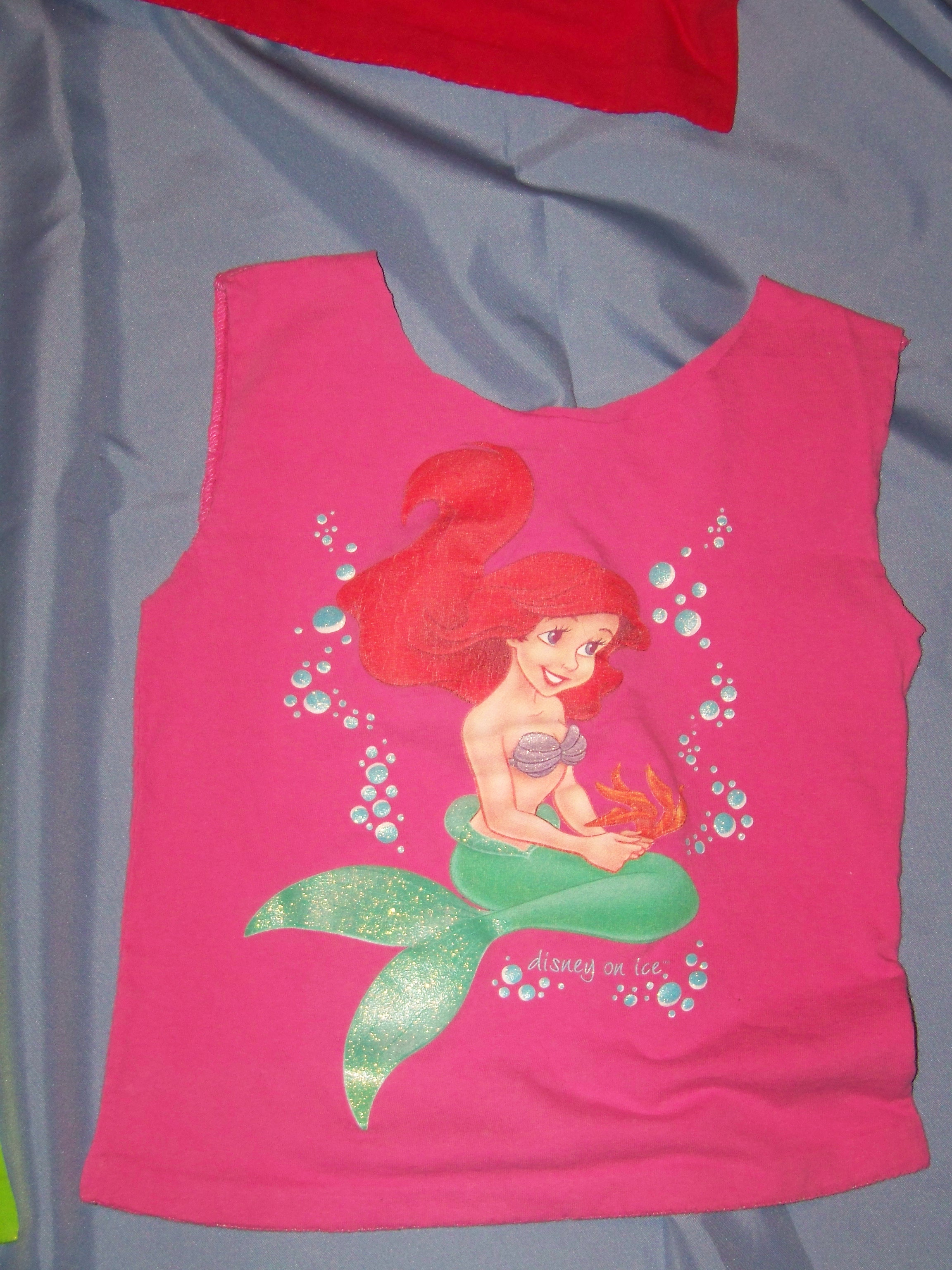 Tshirt tote 100-4144 pink mermaid