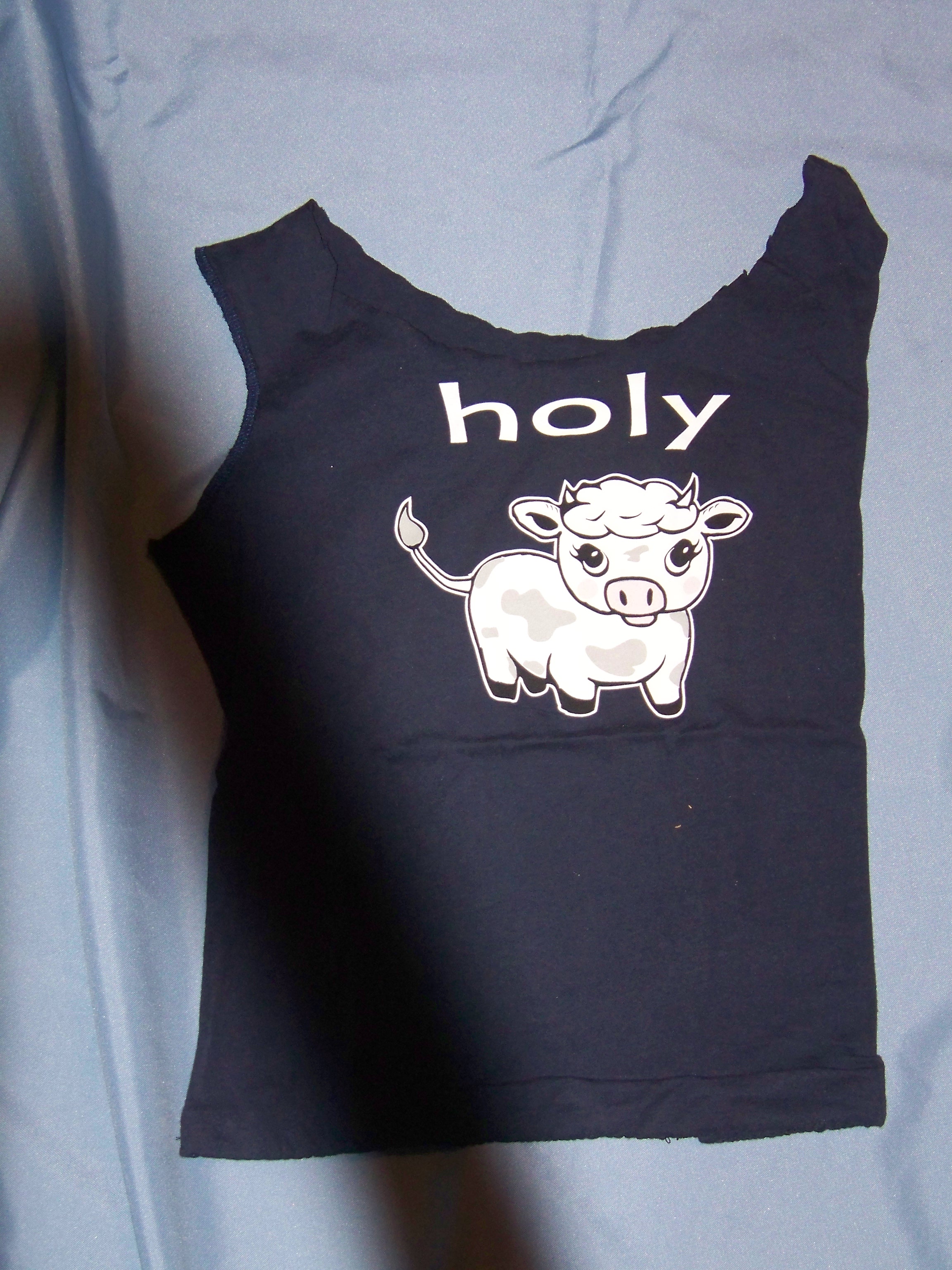 Tshirt tote 100-4147 Holy Cow Blk