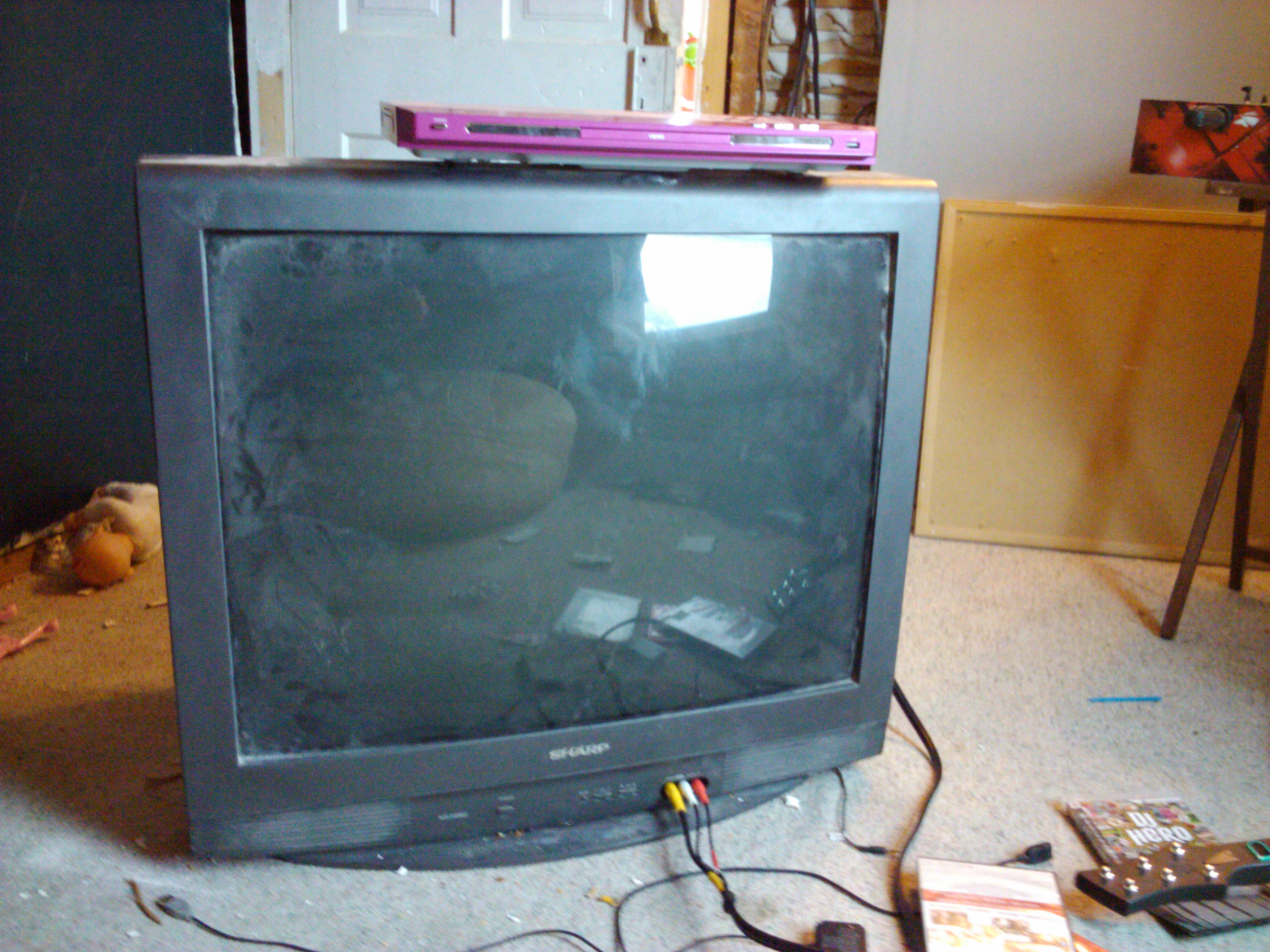 large black TV