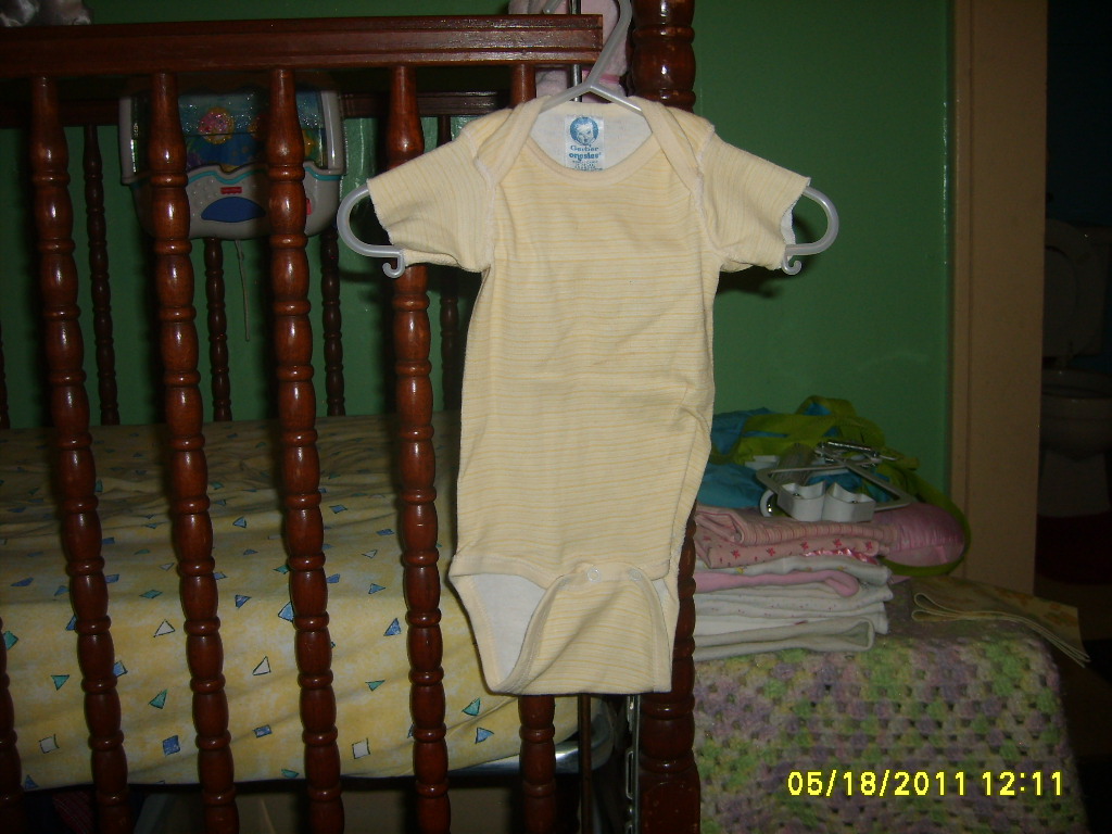 Onesie Size Small Yellow Stripped