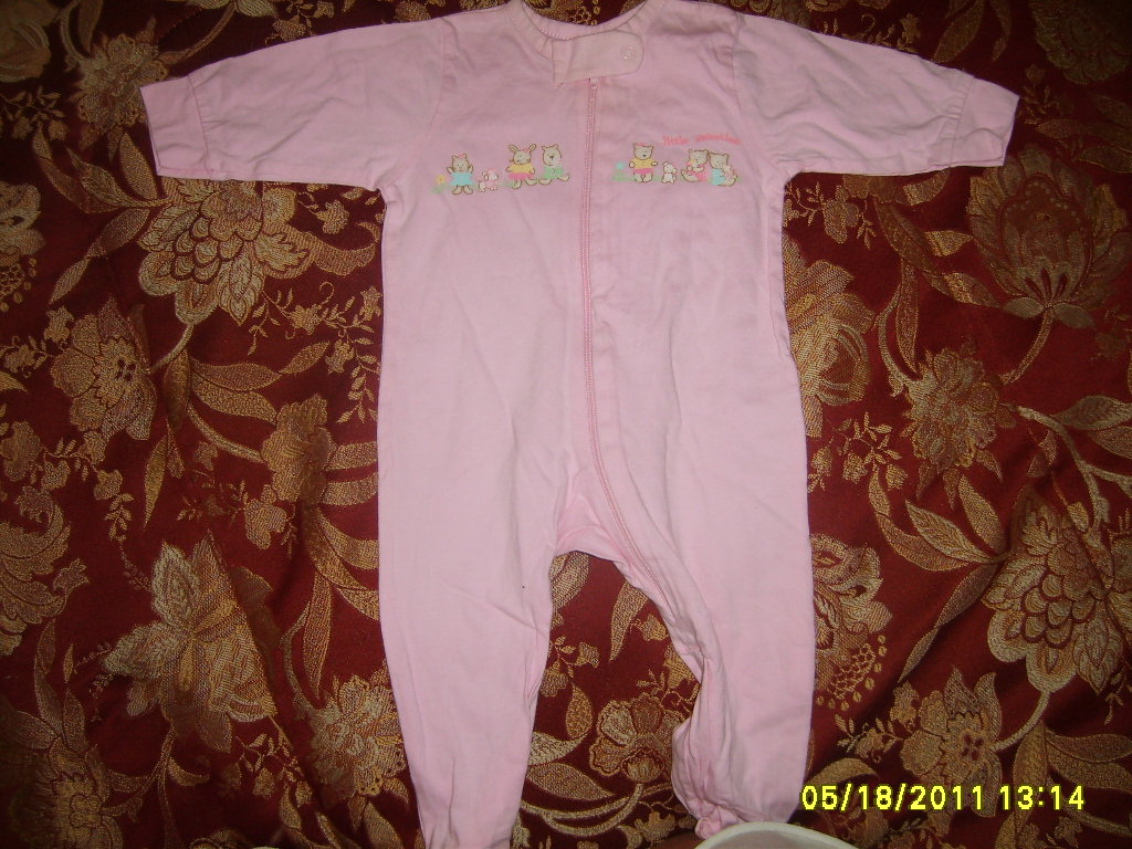 0-3 Month Sleeper Pink with Little Sweeties