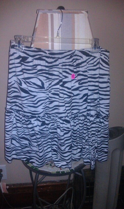 Zebra print skirt size XL