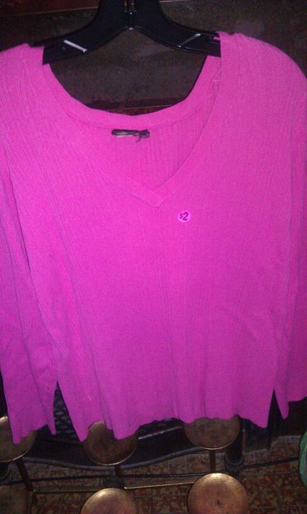 2xl-Pink ribbed sweater