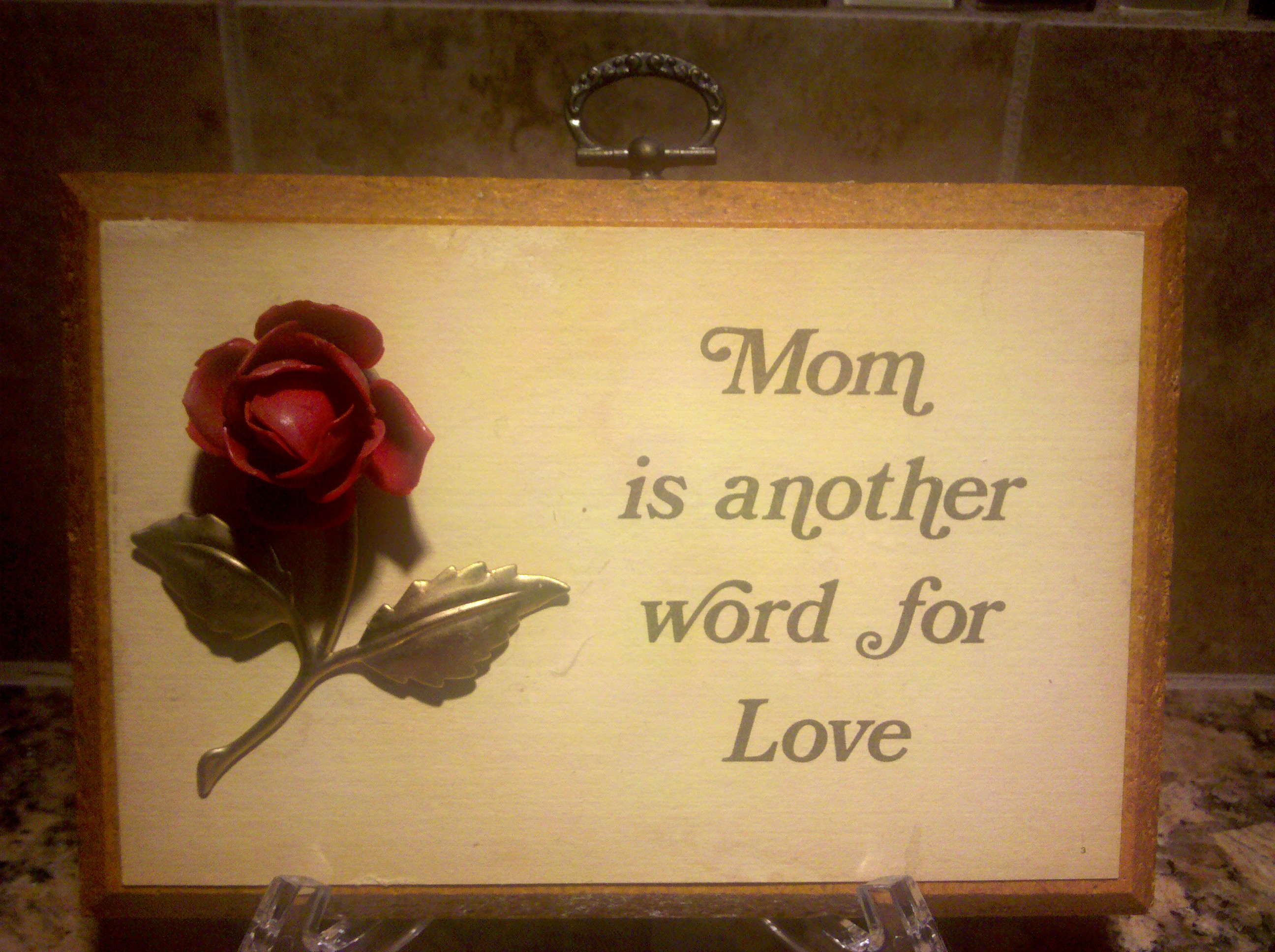 \"Mom is another word for Love\" wall decor  Read more: http://newy