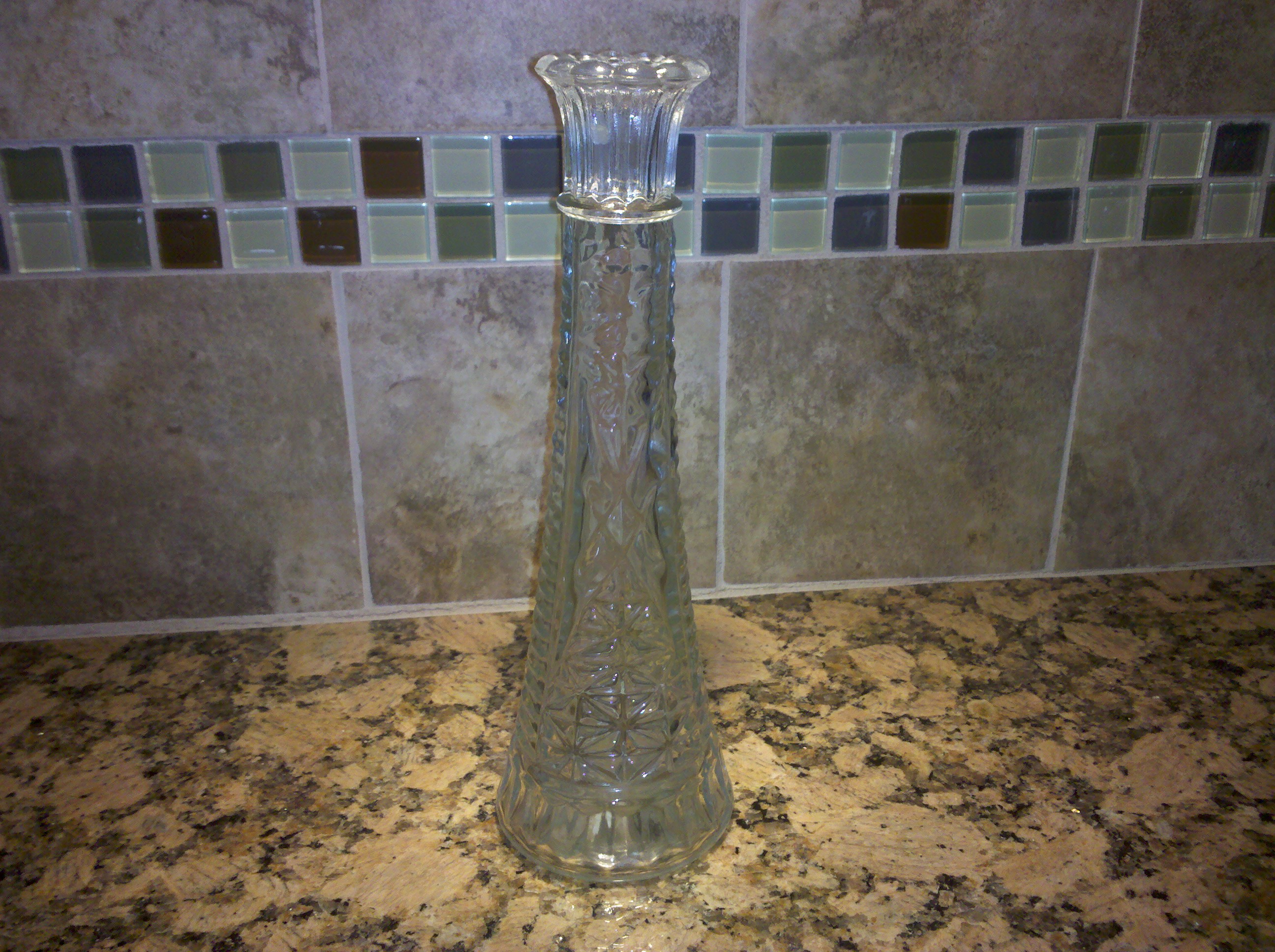 glass candlestick holder