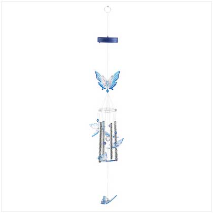 LIGHTED COLOR CHANGING BUTTERFLIES WIND CHIME