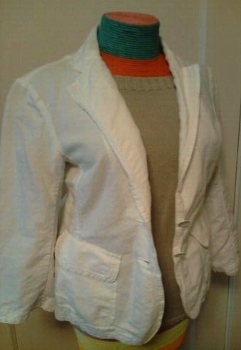 Jacket- white, linen, size 0