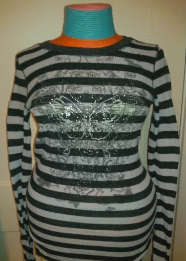 Sparkly striped thermal- size Small
