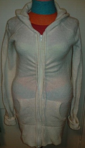 Hooded zip-up Tunic- size Medium