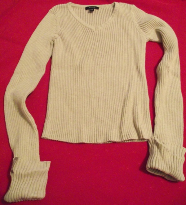 Jacob Jr. Girls Beige Knit Sweater - size Medium