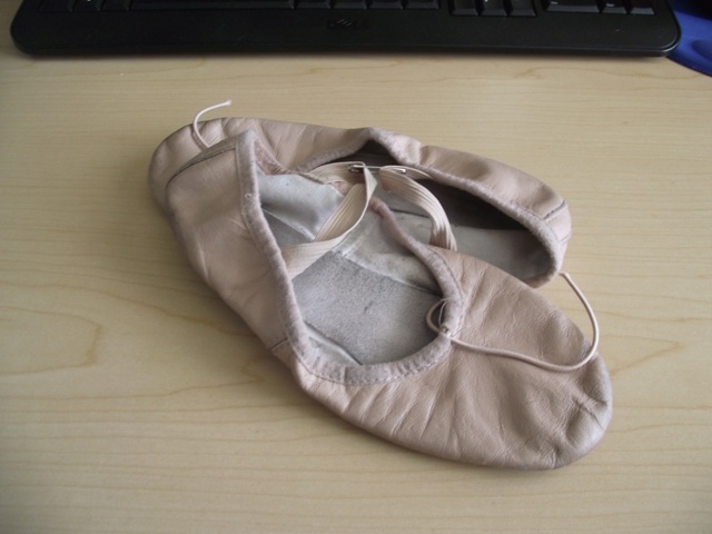 Pink Leather Ballet Slippers - Bloch Size 1A