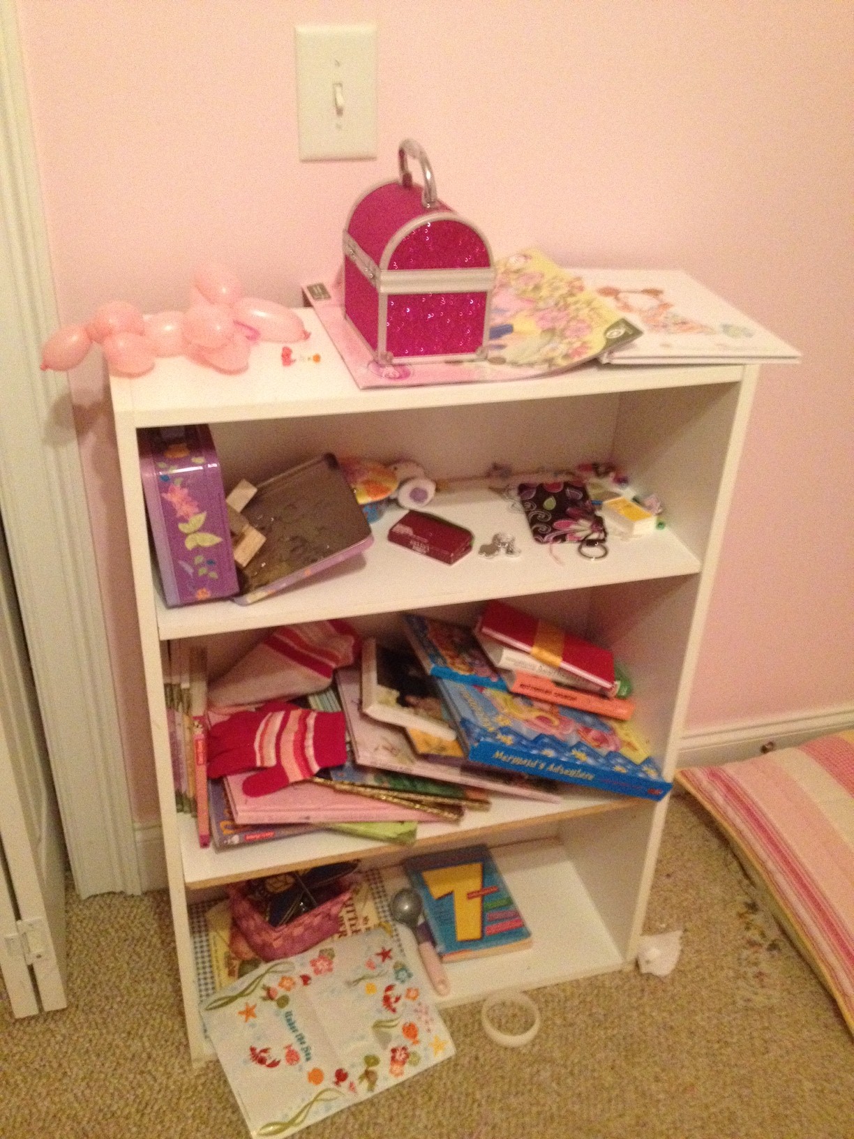 small bookcase- child size white