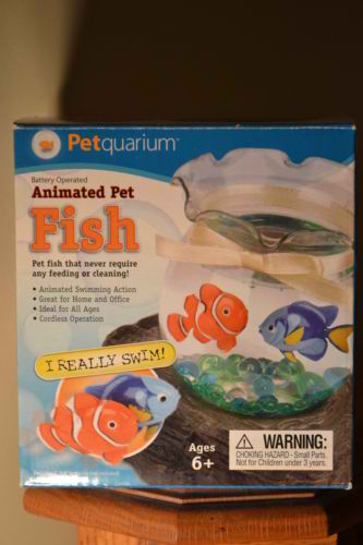Petquarium Animated Fish Bowl NO MESS! GIFT IDEA!!