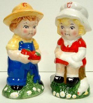 Campbell Soup Kid\'s Salt and Pepper Shaker Set  w/ Free Shipping