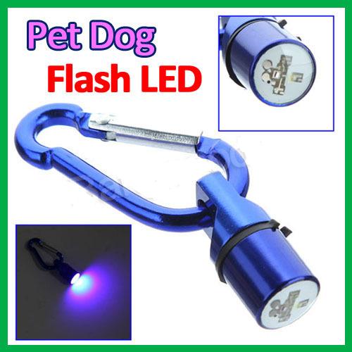 High Visibility LED Light-Up Blue Pet Collar Safety Tag