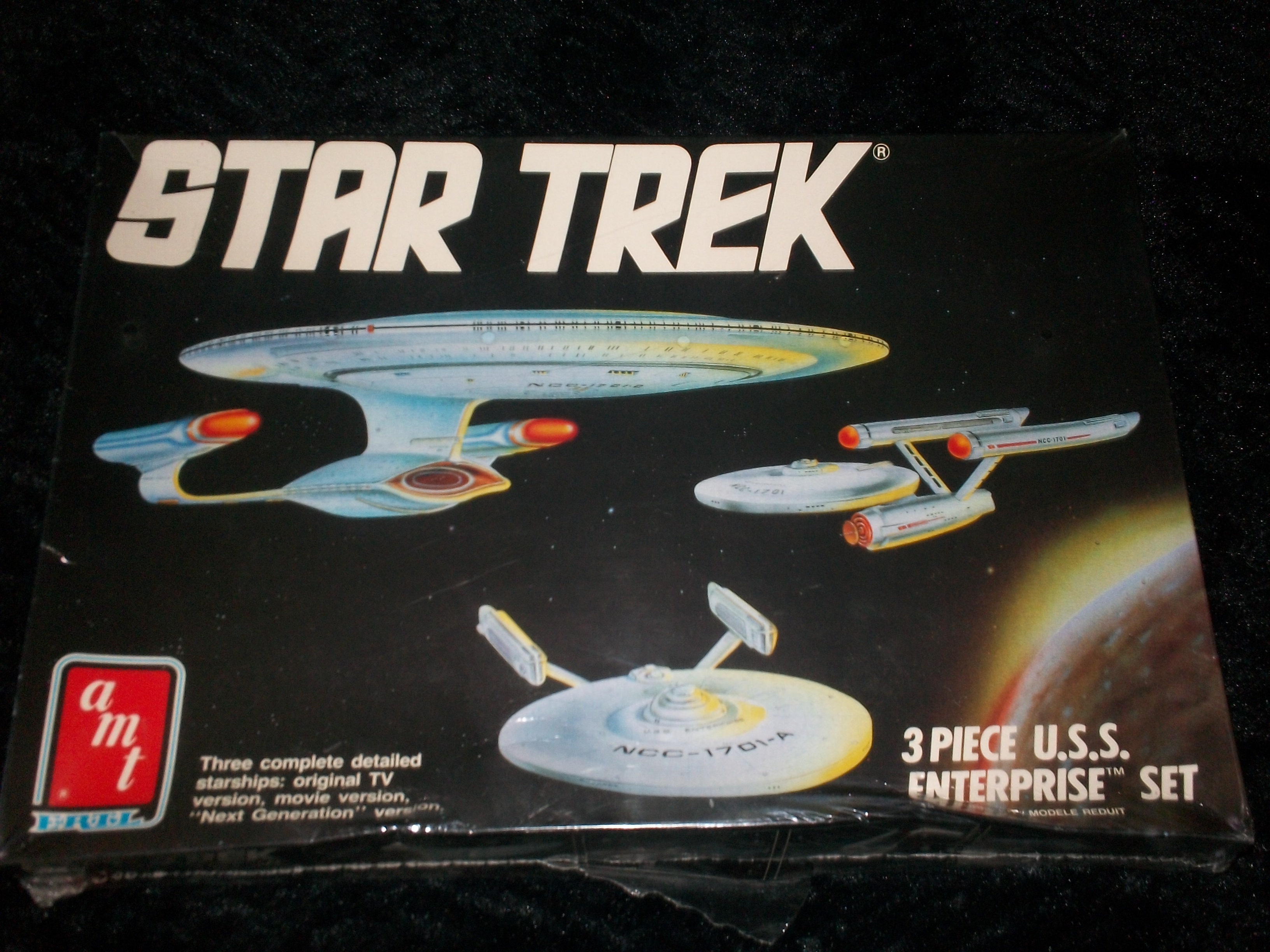 Star Trek 3 Piece U.S.S. Enterprise Set. \'88