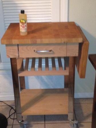 Rolling Butcher Block with drawer