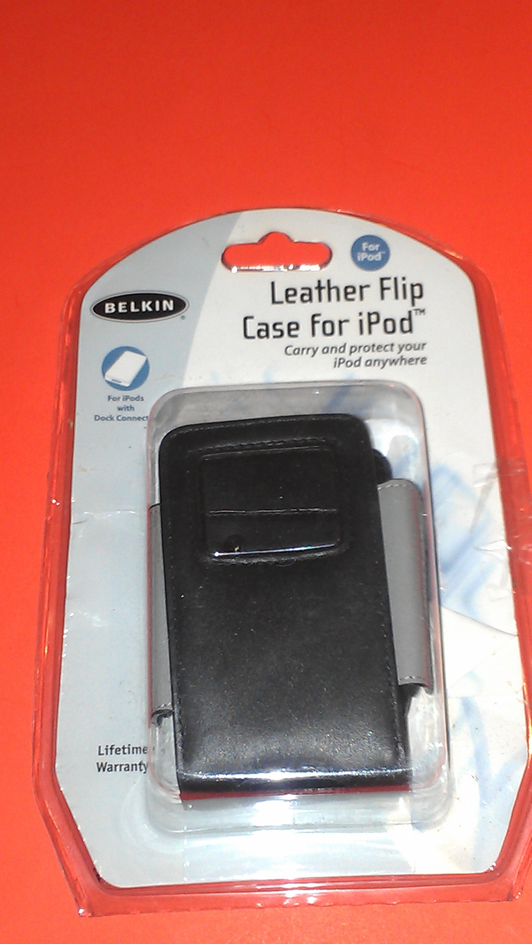 LEATHER FLIP CASE FOR IPOD