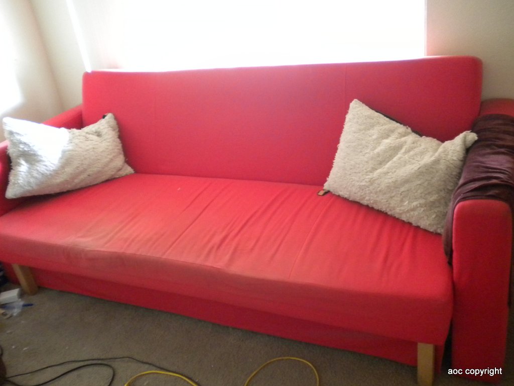 RED SOFA BED
