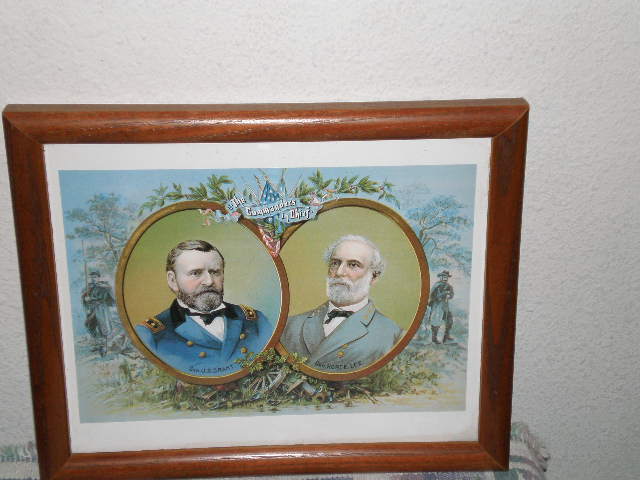 Litho of General Lee and Grant