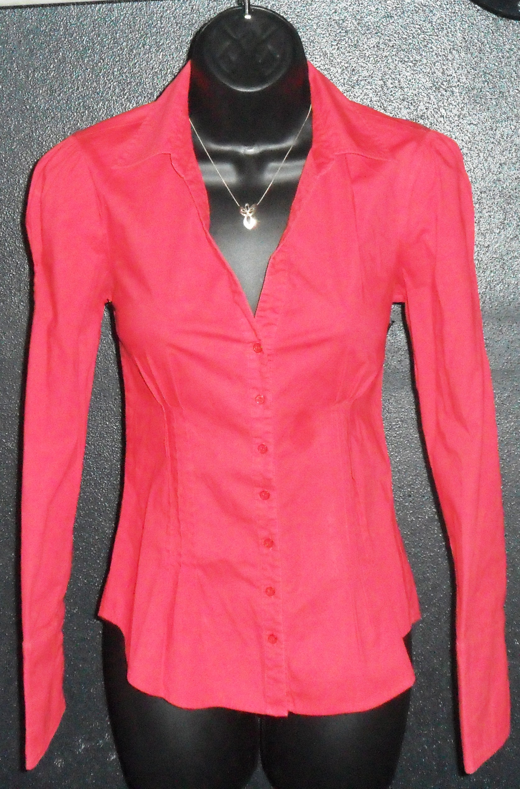 Red long sleeve shirt with cuffs