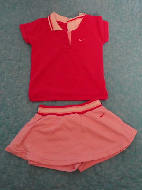 Nike Cute Girls 2 pc Pink Cheer Leading Outfit