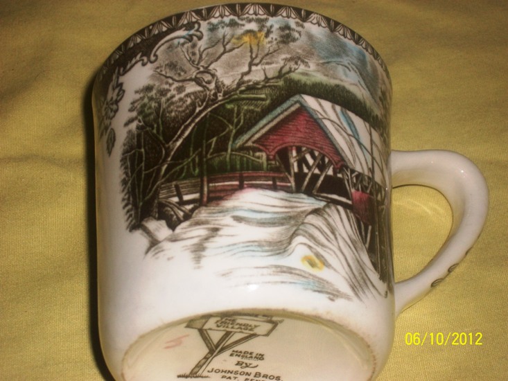 The Friendly Village \"Covered Bridge\" Coffee Cup