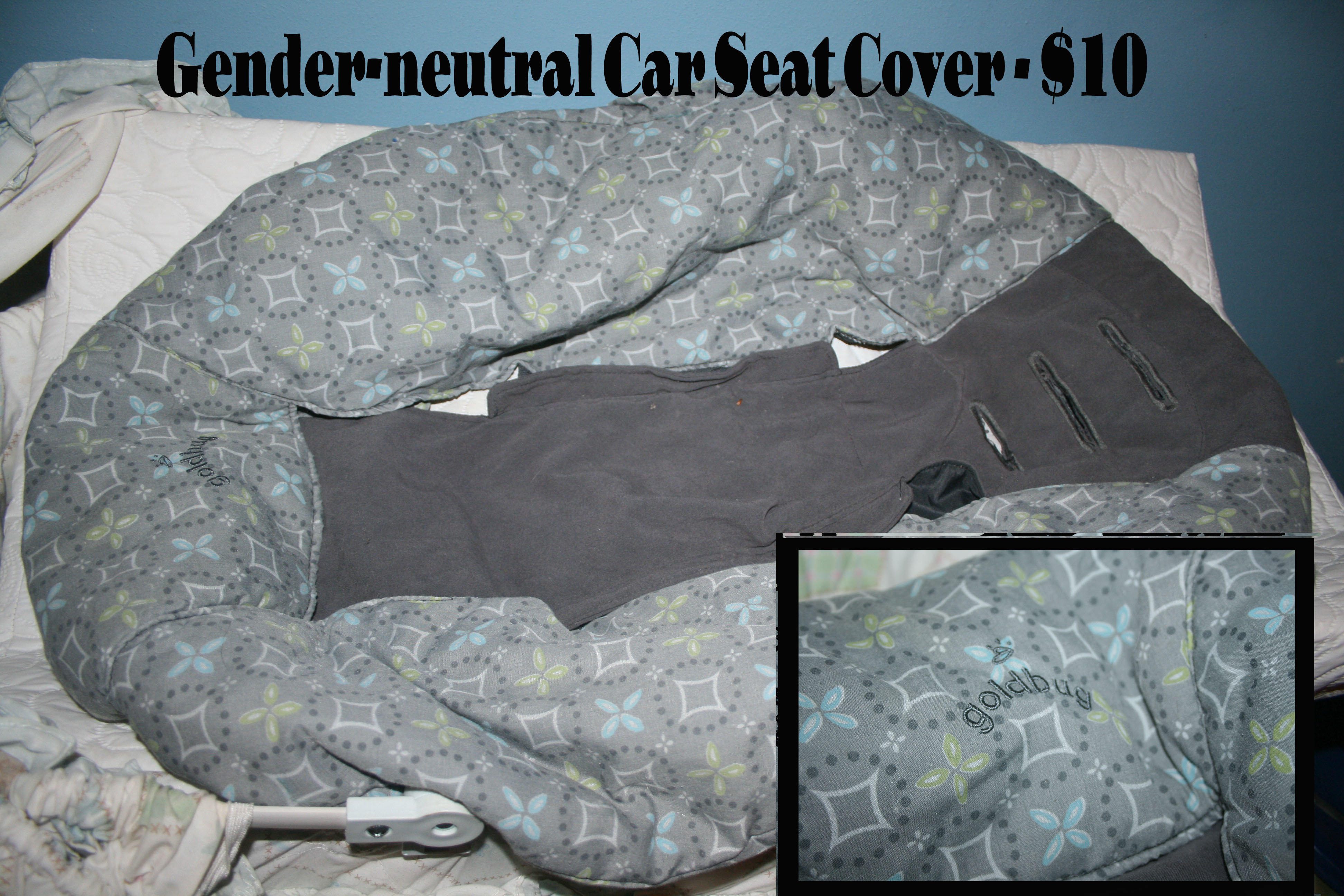 Gender Neutral \"Gold Bug\" brand car seat cover
