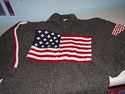 Heavy Wool Knitted USA Sweater