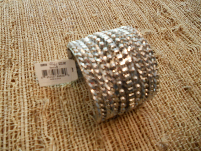 Silver multi-chain Cuff Bracelet