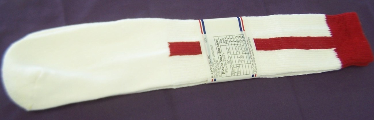 Red and White baseball Socks
