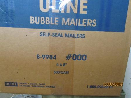 4 x 8\" BUBBLE MAILER/ENVELOPES OVER 400 IN BOX