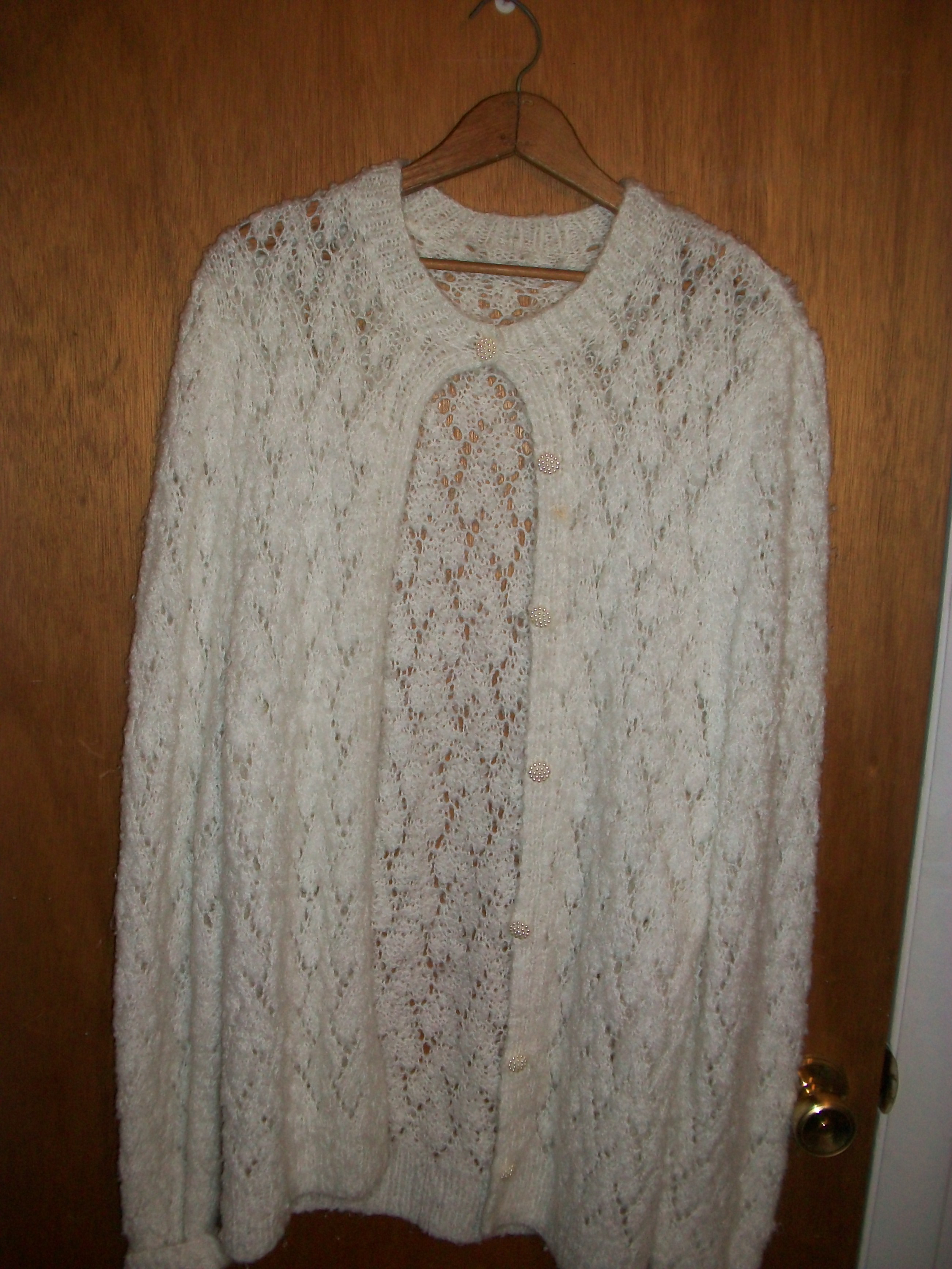White pretty knit sweater
