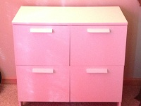 white four drawer dresser