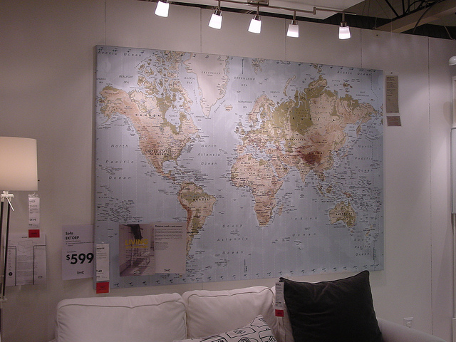 Large World Map (Canvas)