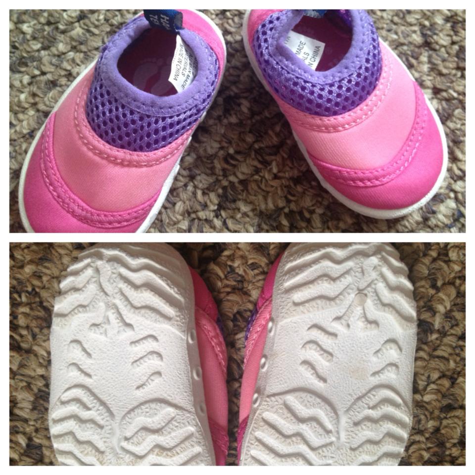 Pink baby water shoes