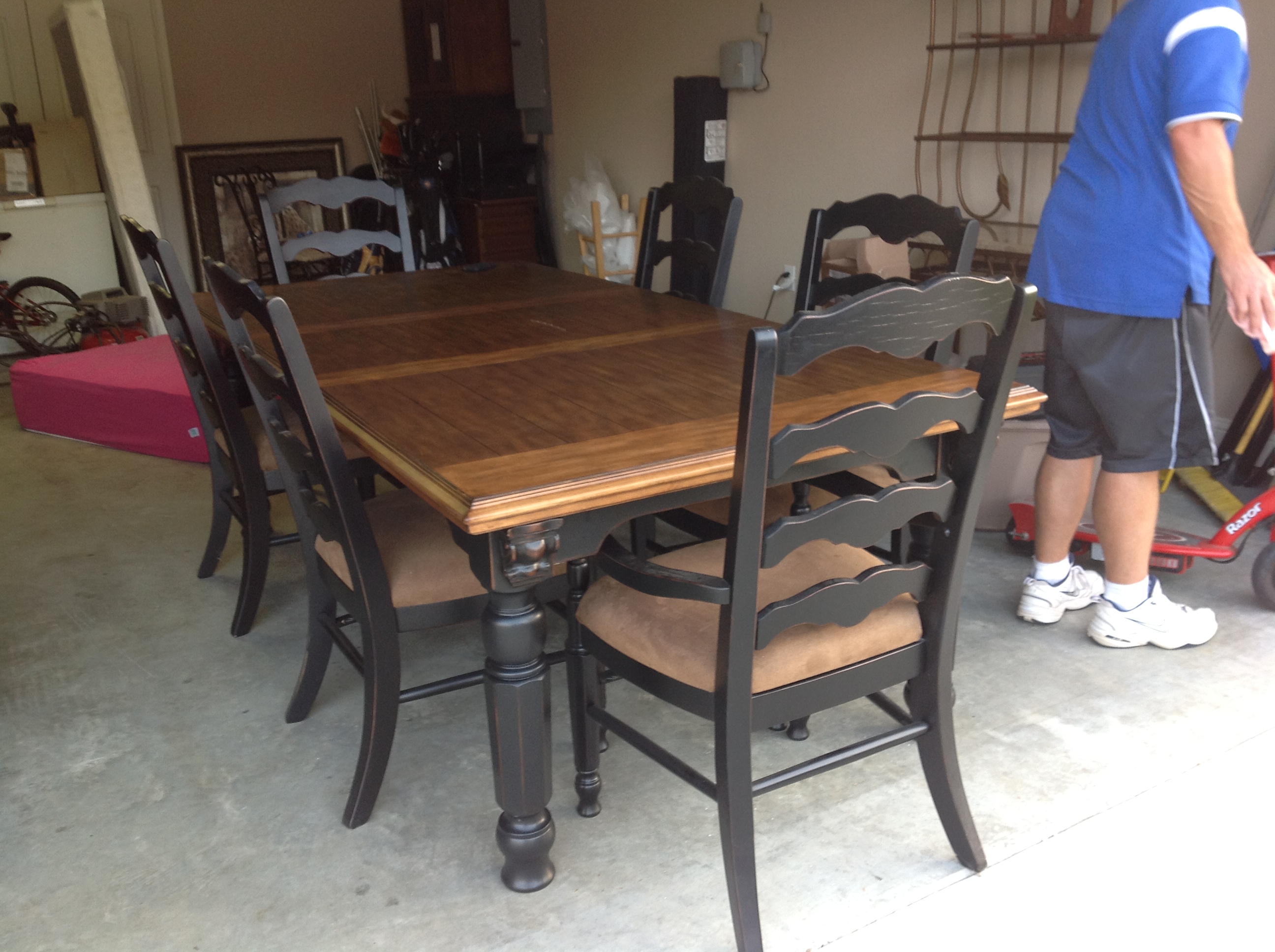 Dining Table with 8 chairs and Curio/Display Case