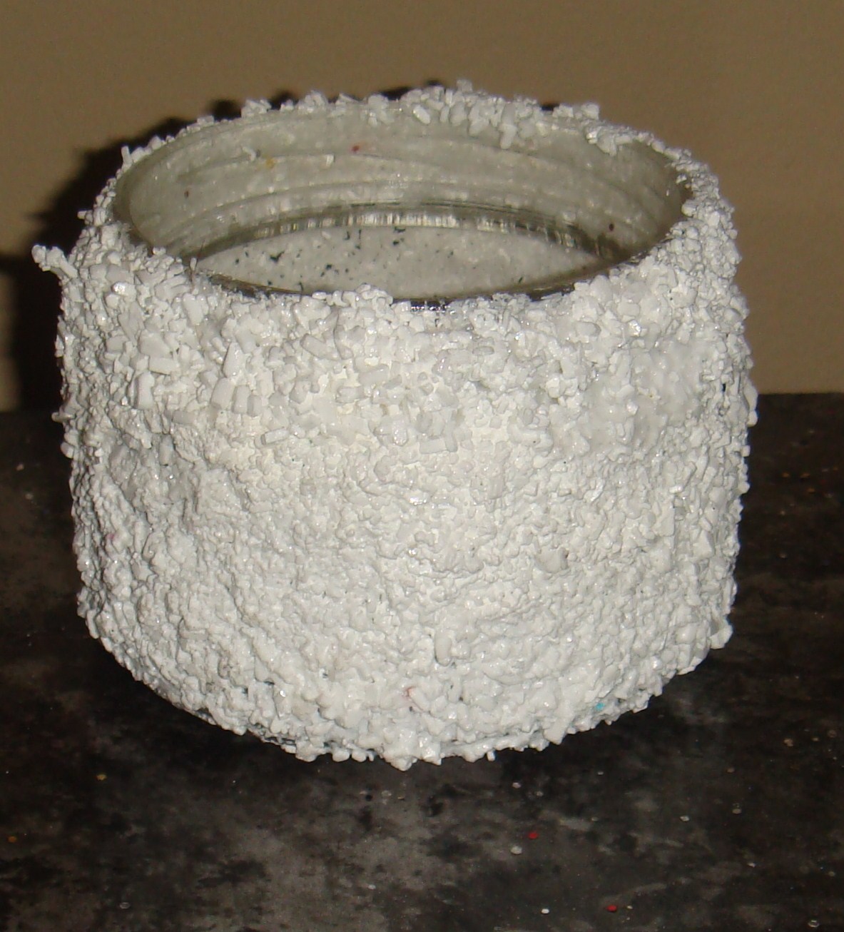Handcrafted Awesome frosted Jar/Candle holder