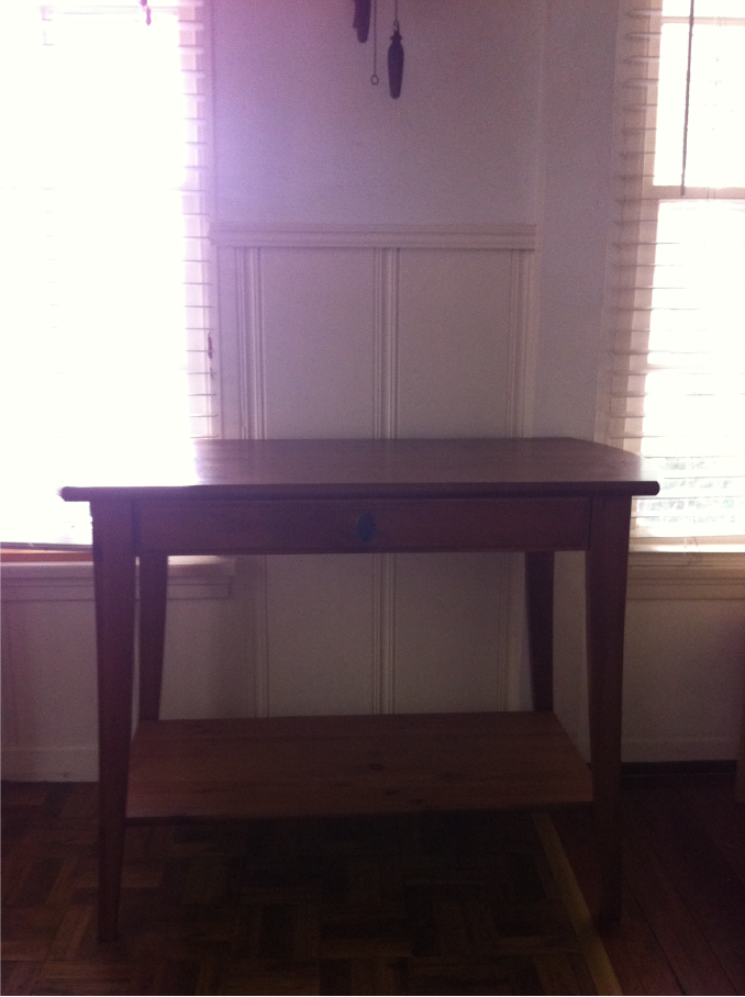 Ikea Leksvik Solid Wood Side Table / Computer Desk w/ Drawer $99