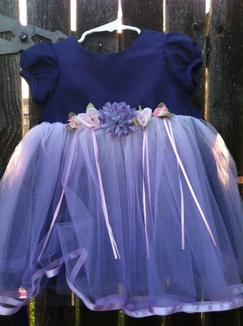 purple formal toddler dress