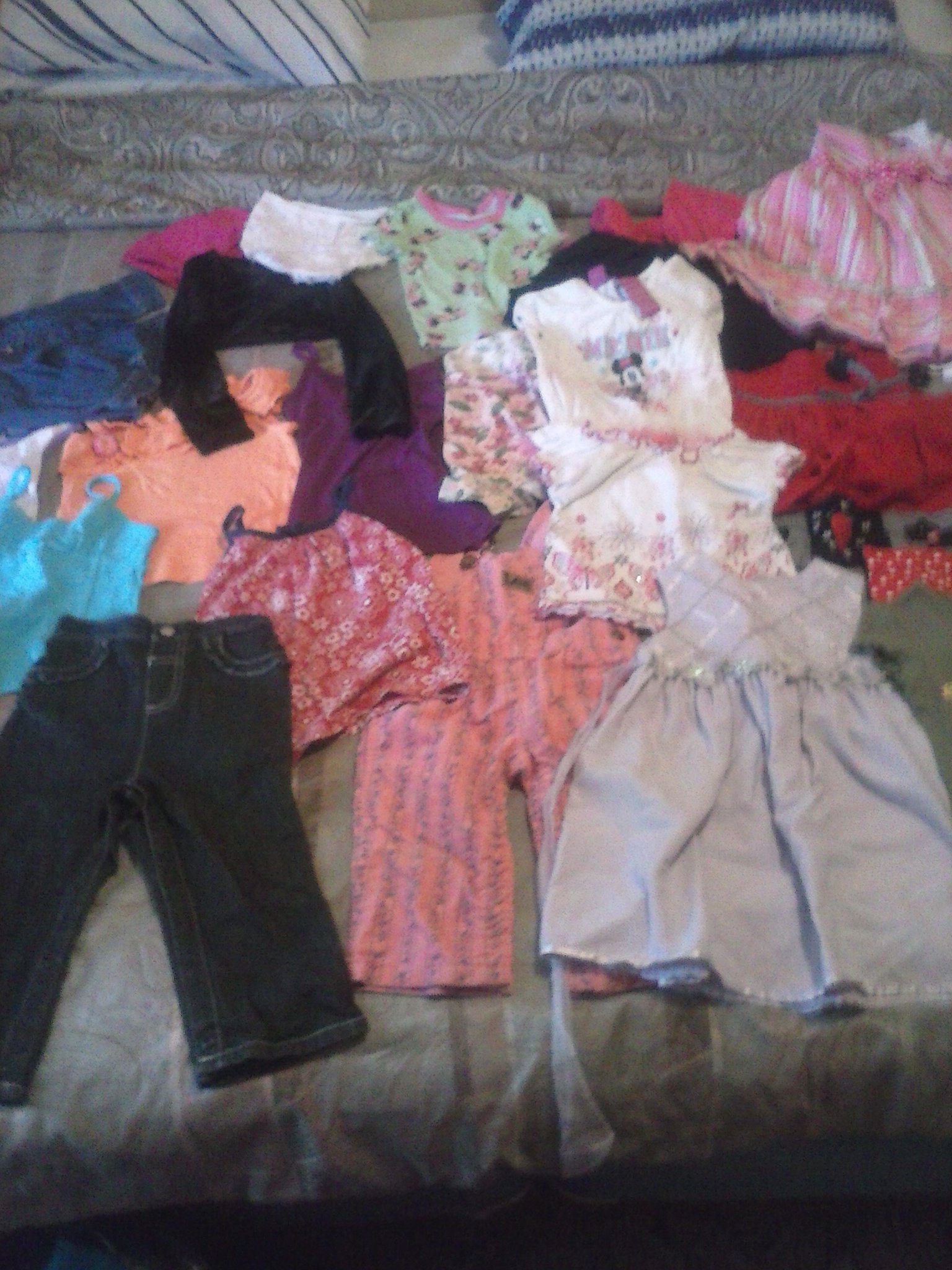 various little girl clothes sizes 18 months to 3T large bag full