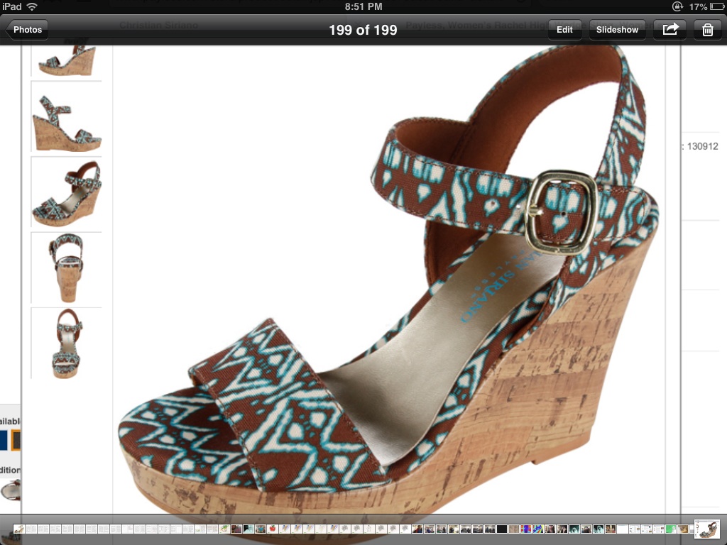 Turquoise and Brown Wedges