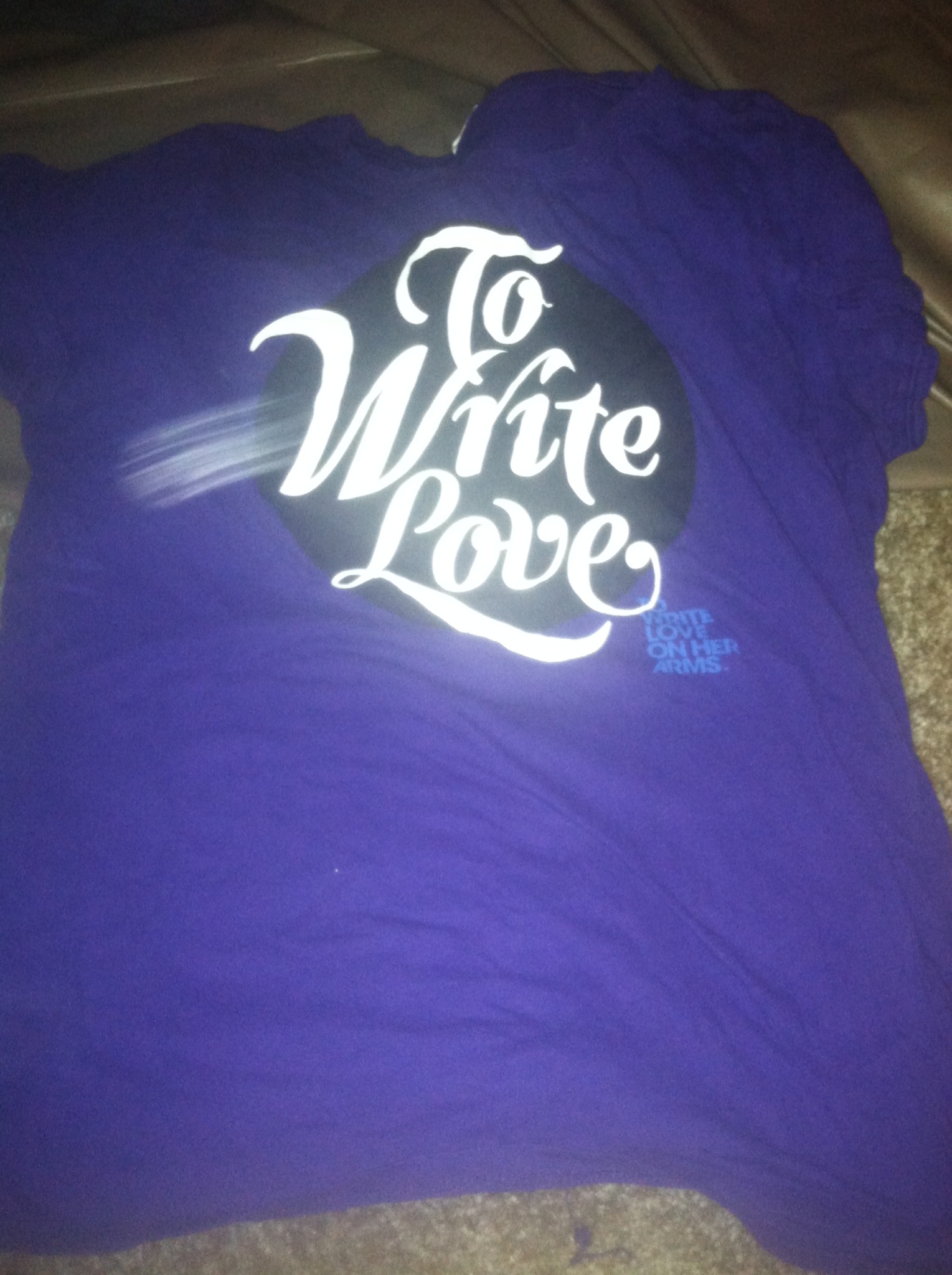 Purple \"To Write Love\" T-Shirt