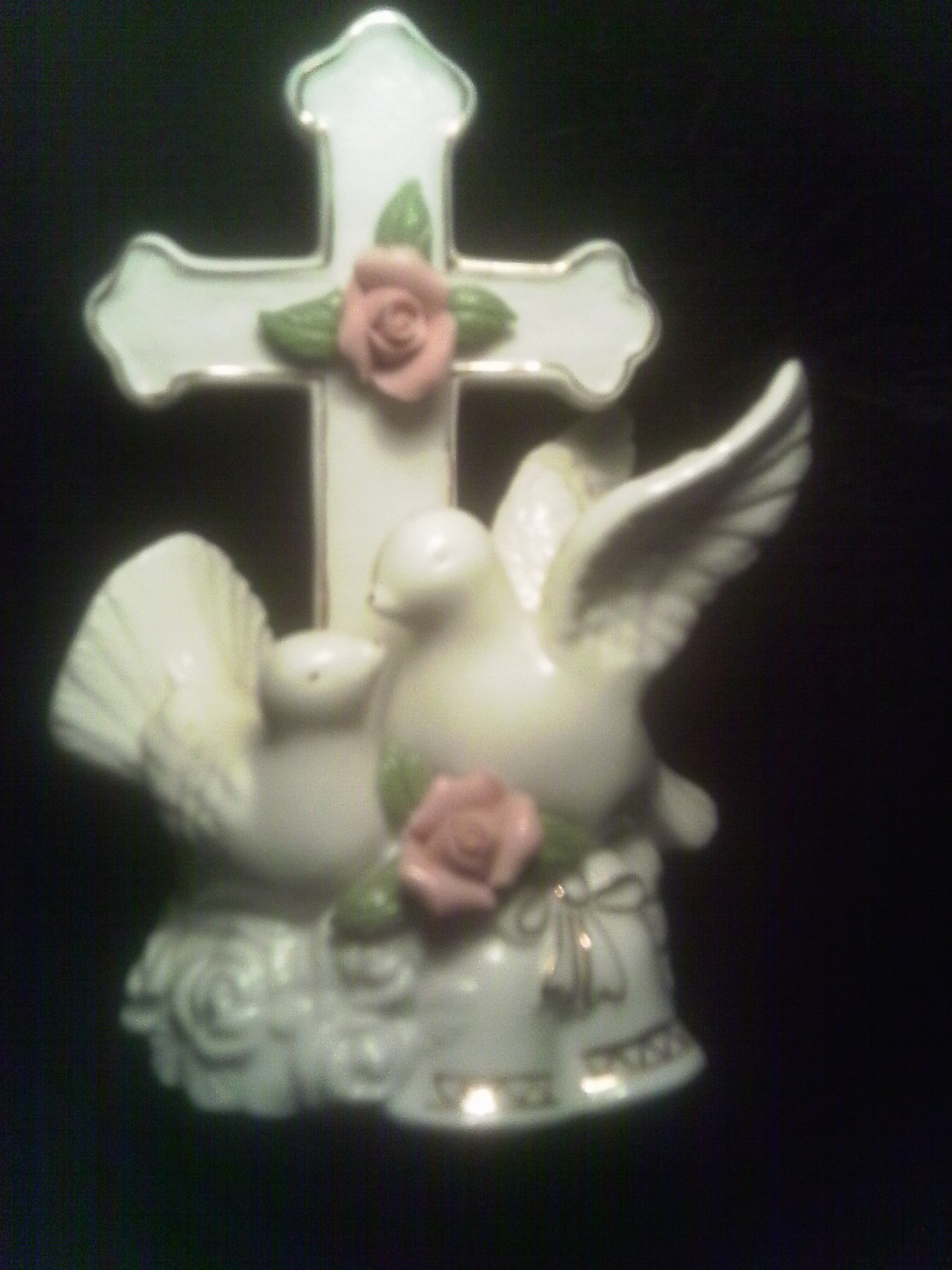 Porcelain Doves Wedding Cake Topper
