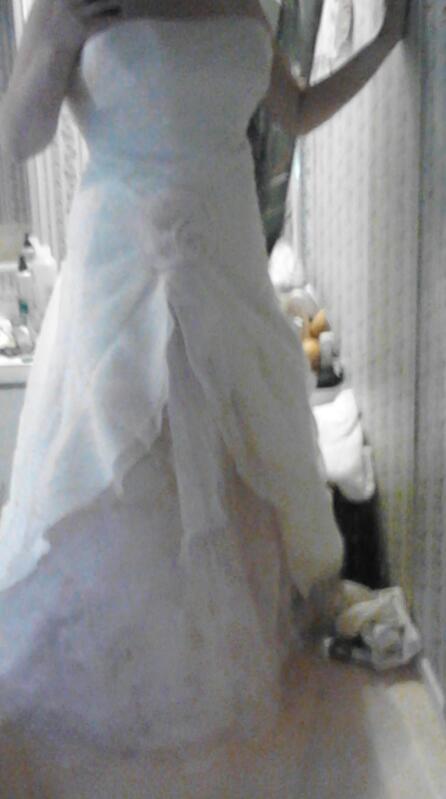 David Bridal Strapless Wedding Dress and Slip Size 12