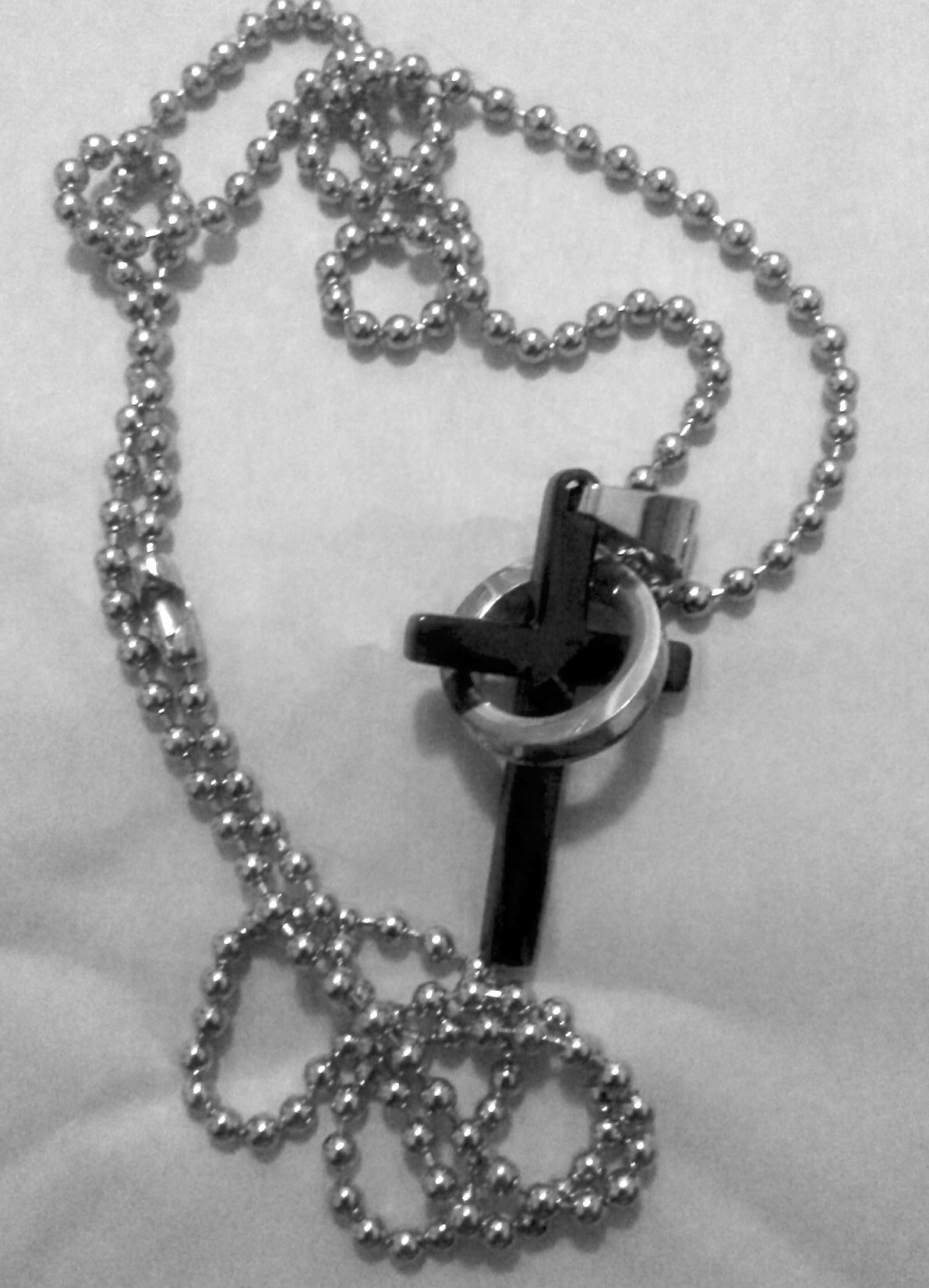 Black Purity Cross Necklace
